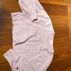 Champion Pink Cropped Crewneck